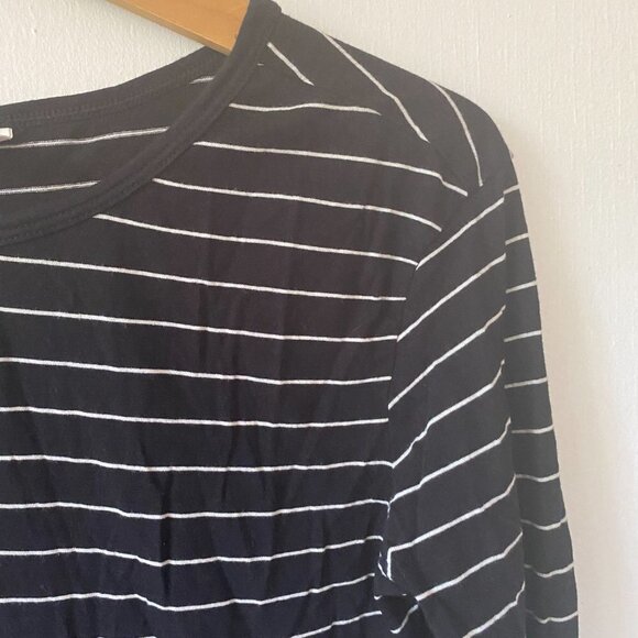 Nordstrom BP Long Sleeve T-shirt Womens XXS Black Striped - Picture 2 of 5